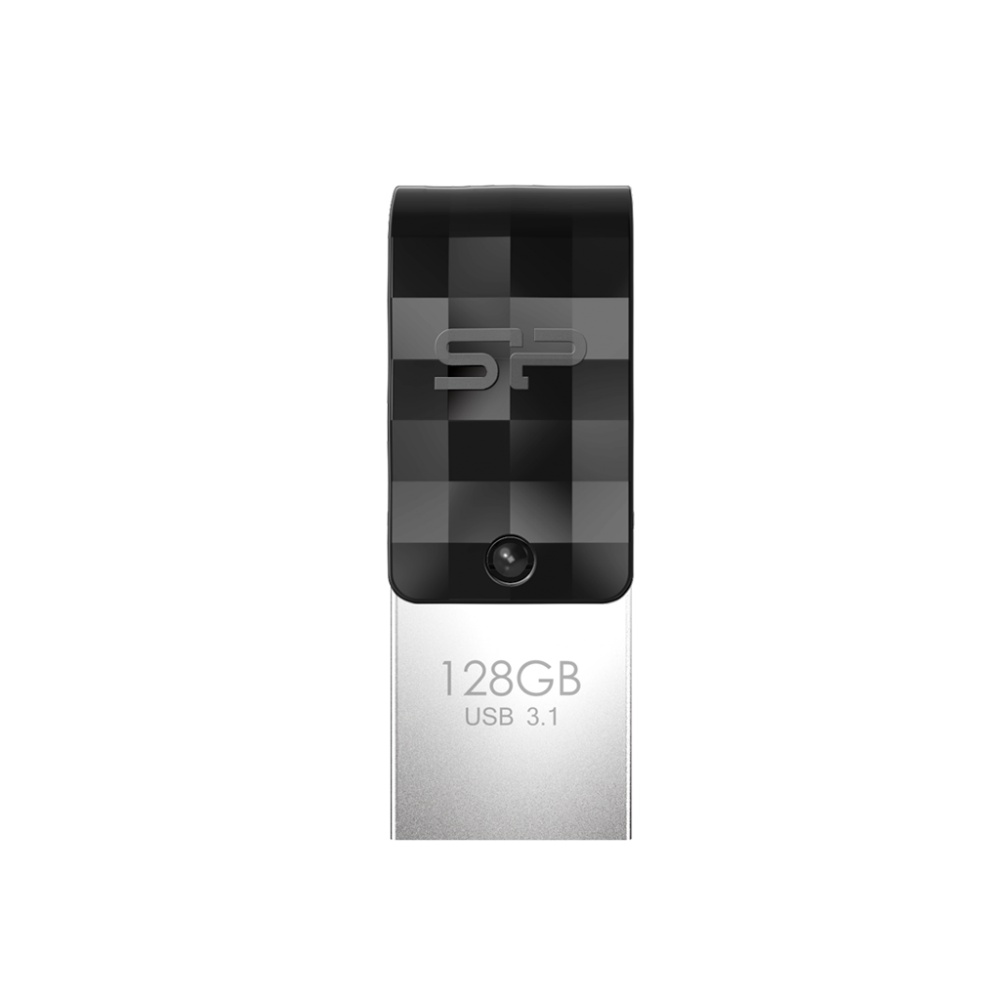 Logo trade mainoslahja kuva: Mälupulk Silicon Power Mobile C31 128 GB, must