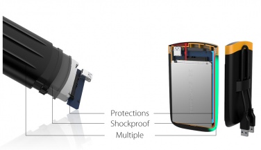 Logo trade mainostuotet tuotekuva: Kannettava SSD Silicon Power Armor A65, musta