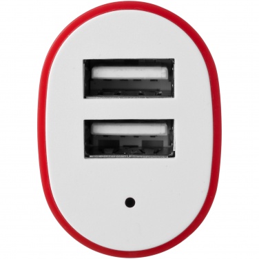 Logo trade liikelahja kuva: Pole dual -autolaturi, punainen
