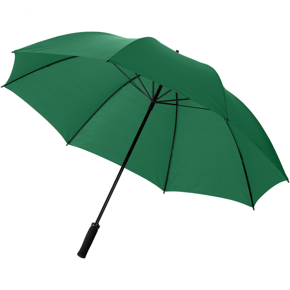 Logotrade mainostuote tuotekuva: 30” Yfke-golfsateenvarjo EVA-kahvalla, metsänvihreä