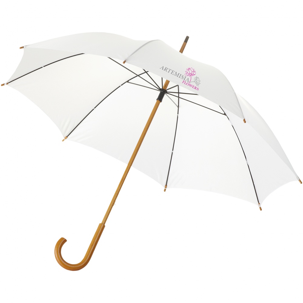 Logo trade mainoslahja kuva: 23" Jova klassinen sateenvarjo, valkoinen
