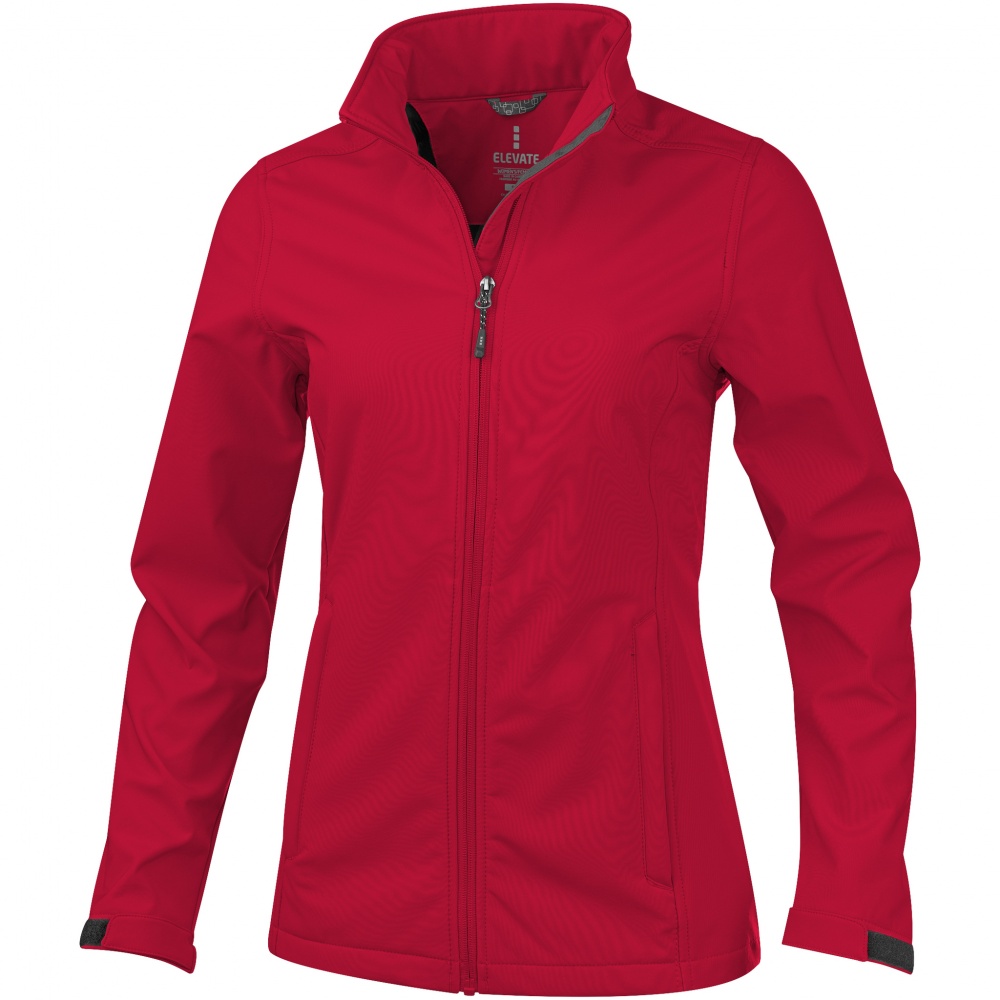 Logotrade mainostuote tuotekuva: Maxson softshell -takki, naisten, punainen