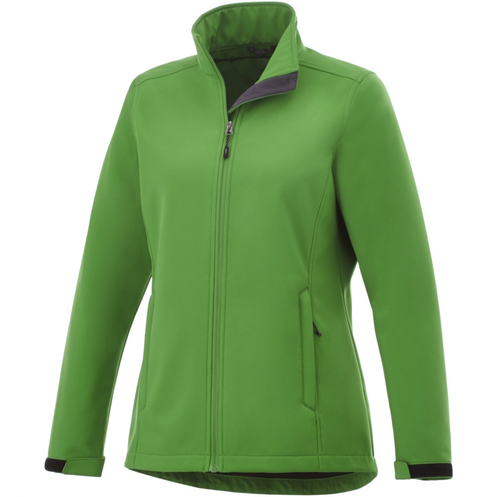 Logotrade mainoslahjat ja liikelahjat tuotekuva: Maxson softshell -takki, naisten, vihreä