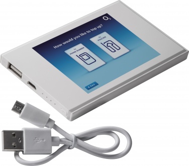 Logotrade liikelahjat kuva: Powerbank 2200 mAh with USB port in a box, valge