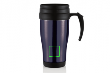 Logo trade mainoslahjat tuotekuva: Stainless steel mug, purple blue