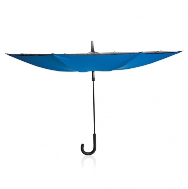 Logo trade mainoslahjat ja liikelahjat kuva: 23” manuaalisesti käännettävä sateenvarjo Xindao, musta - sininen