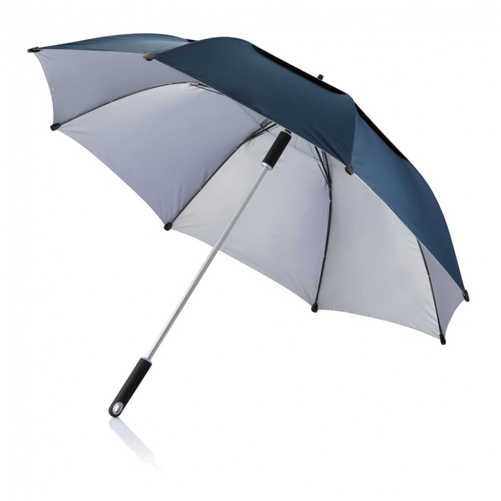Logo trade liikelahjat tuotekuva: Hurricane myrskynkestävä sateenvarjo, tummansininen