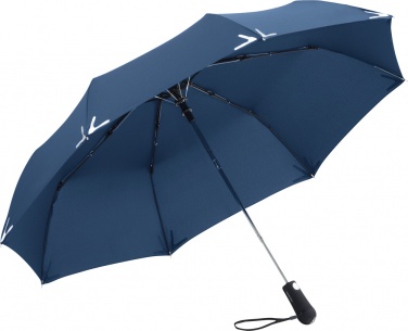 Logotrade mainoslahja ja liikelahja kuva: Helkuräärisega AC Safebrella® LED minivihmavari 5571, sinine