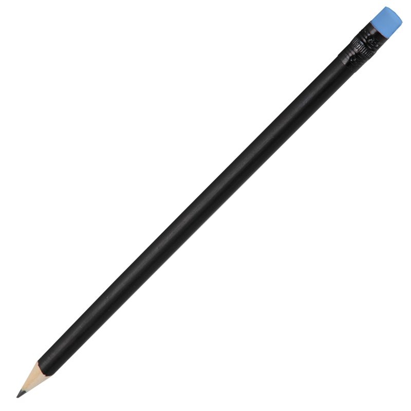Logo trade liikelahjat mainoslahjat kuva: Puidust pliiats must/sinine