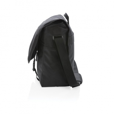 Logotrade mainoslahjat ja liikelahjat tuotekuva: Reklaamkingitus: Swiss Peak RFID 15" laptop messenger bag PVC free, black