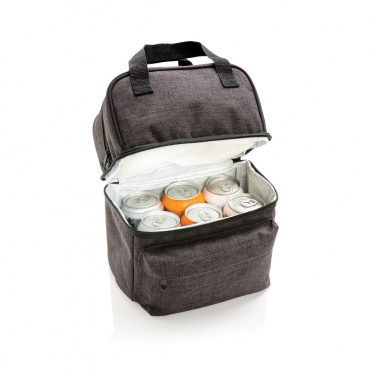 Logotrade mainoslahjat ja liikelahjat tuotekuva: Firmakingitus: Cooler bag with 2 insulated compartments, anthracite