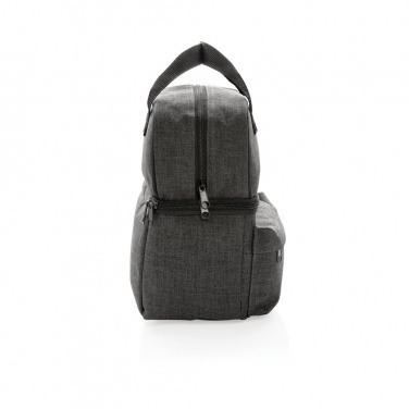 Logotrade mainostuote tuotekuva: Firmakingitus: Cooler bag with 2 insulated compartments, anthracite