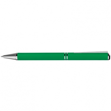 Logo trade liikelahja kuva: Metallist zig-zag pastakas, roheline