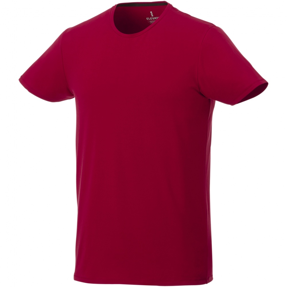 Logotrade mainoslahja tuotekuva: Balfour-t-paita, lyhythihainen, luonnonmukainen, miesten, punainen
