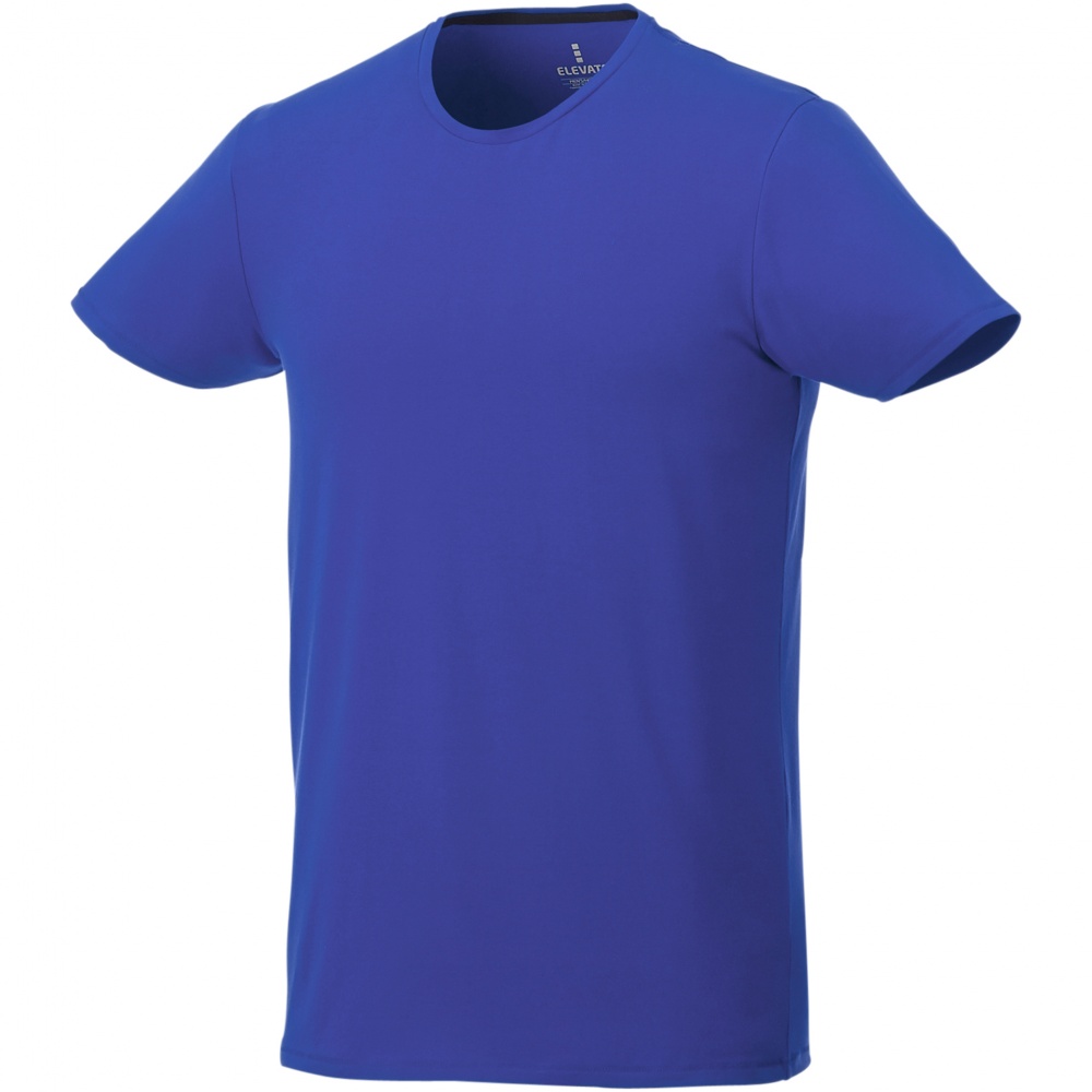 Logotrade liikelahja mainoslahja kuva: Balfour-t-paita, lyhythihainen, luonnonmukainen, miesten, sininen