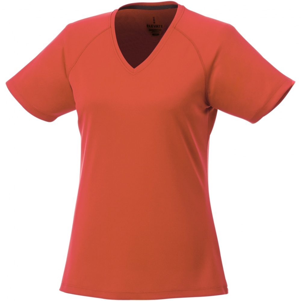 Logo trade mainostuote kuva: Amery-t-paita, cool fit, v-kaulus, naisten, oranssi