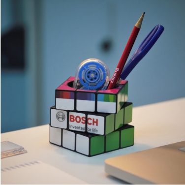 Logo trade mainoslahja kuva: 3D Rubikin kynäteline