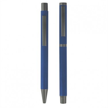 Logo trade mainoslahja ja liikelahja tuotekuva: Komplekt: pastakas ja tindipliiats, sinine
