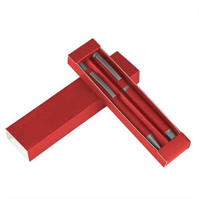 Logotrade mainoslahja ja liikelahja kuva: Komplekt: pastakas ja tindipliiats, punane