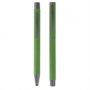 Logotrade mainoslahja ja liikelahja kuva: Komplekt: pastakas ja tindipliiats, roheline