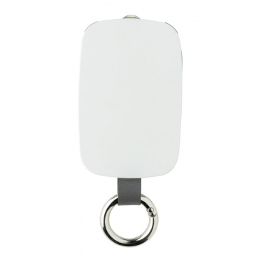 Logotrade mainoslahjat ja liikelahjat tuotekuva: Reklaamkingitus: 1.200 mAh Keychain Powerbank with integrated cables, white