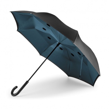 Logo trade liikelahja mainoslahja tuotekuva: Sateenvarjo Angela, käännettävä, sininen-musta