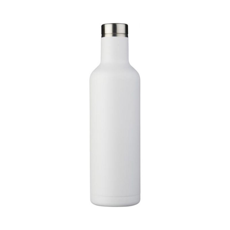 Logo trade mainostuotet tuotekuva: Pinto kuparityhjiöeristetty pullo, valkoinen