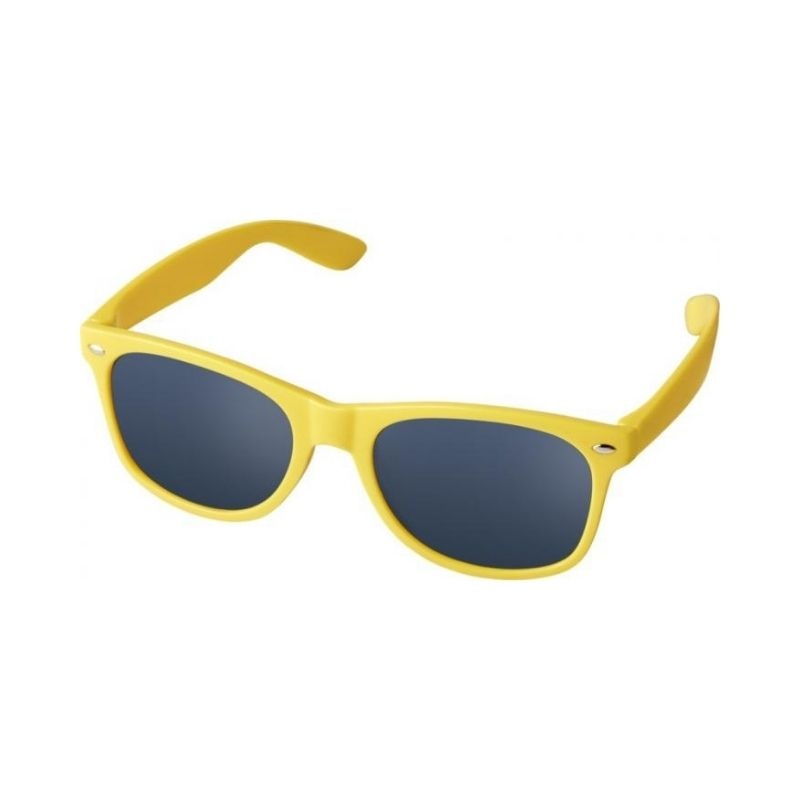 Logo trade mainoslahja ja liikelahja tuotekuva: Sun Ray -aurinkolasit lapsille, keltainen