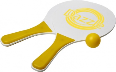 Logo trade mainoslahjat tuotekuva: Bounce-rantapelisetti, keltainen