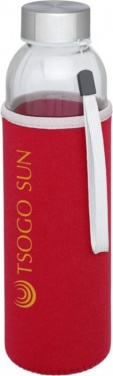 Logotrade mainoslahja tuotekuva: Bodhi-juomapullo, lasinen, 500 ml, punainen