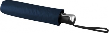 Logotrade mainoslahja tuotekuva: 21.5" Alex 3-osainen automaattinen sateenvarjo, tummansininen - hopea