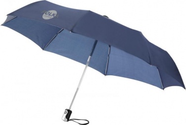 Logo trade mainoslahja kuva: 21.5" Alex 3-osainen automaattinen sateenvarjo, laivastonsininen