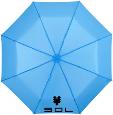 Logo trade mainoslahjat tuotekuva: 21,5" Ida 3-osainen sateenvarjo, vaaleansininen