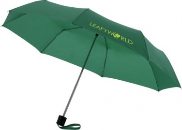 Logo trade liikelahjat tuotekuva: 21,5" Ida 3-osainen sateenvarjo, vihreä