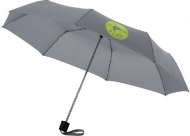 Logotrade liikelahjat mainoslahjat tuotekuva: 21,5" Ida 3-osainen sateenvarjo, harmaa