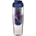 H2O Active® Tempo 700 ml flip kansi urheilujuomapullo & uuttaja, Läpinäkyvä / sininen