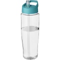 H2O Active® Tempo 700 ml kaatonokkakantinen urheilujuomapullo, Läpinäkyvä / Aqua sininen