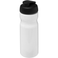 H2O Active® Base 650 ml läppäkantinen urheilujuomapullo, Valkoinen / tasainen musta