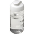 H2O Active® Bop 500 ml läppäkantinen urheilujuomapullo, Läpinäkyvä / valkoinen