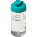 H2O Active® Bop 500 ml läppäkantinen urheilujuomapullo, Läpinäkyvä / Aqua sininen