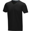 Kawartha short sleeve men's organic V-neck t-shirt, Tasainen musta