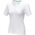 Kawartha short sleeve women's organic V-neck t-shirt, Valkoinen