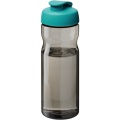 H2O Active® Eco Base 650 ml -urheilujuomapullo läppäkannella, Hiili / Aqua