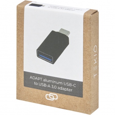 Logo trade liikelahjat mainoslahjat kuva: ADAPT alumiininen USB-C-USB-A 3.0 -sovitin