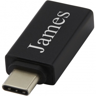 Logotrade mainoslahja tuotekuva: ADAPT alumiininen USB-C-USB-A 3.0 -sovitin