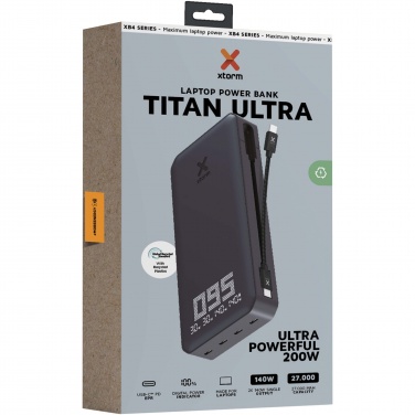 Logo trade liikelahjat mainoslahjat kuva: Xtorm XB403 Titan Ultra 27 000 mAh 200 W:n kannettavan tietokoneen varavirtalähde