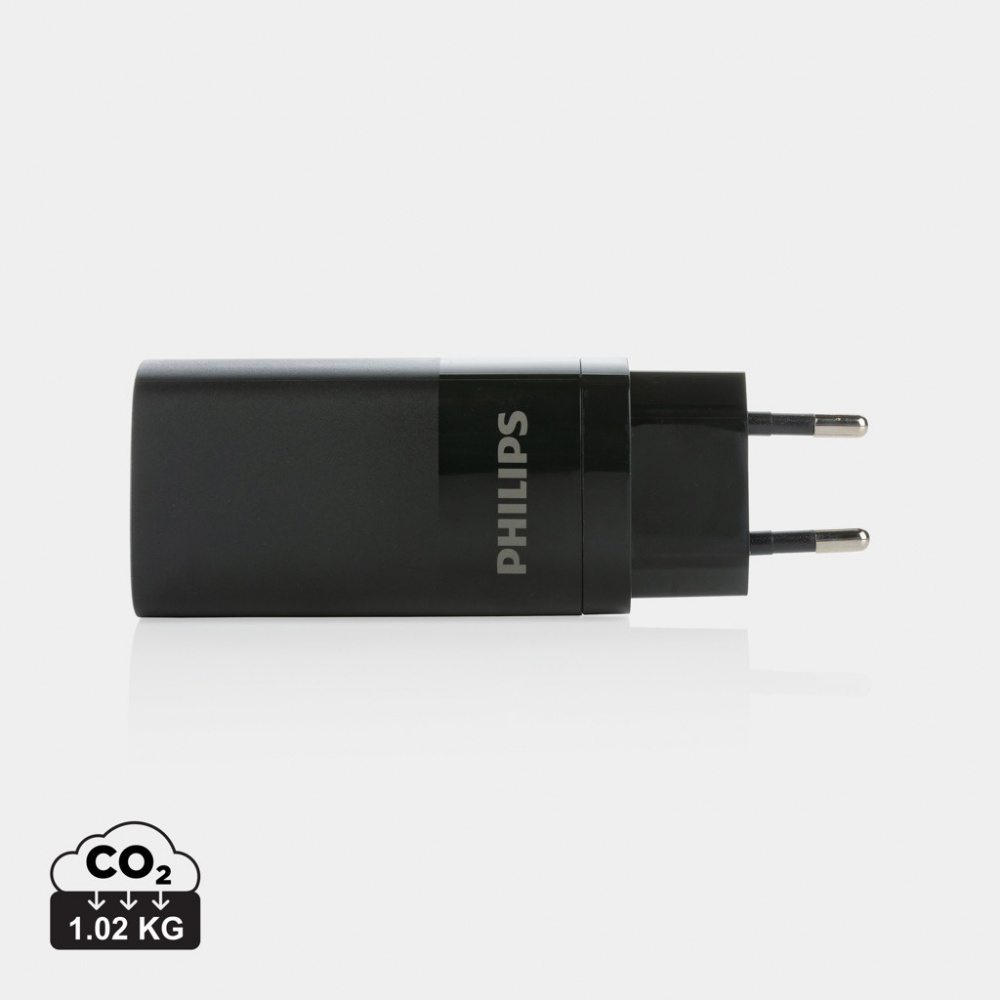 Logotrade mainoslahja ja liikelahja kuva: Philips 65 W erittäin nopea PD 3-porttinen USB-laturi