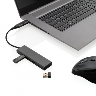 Logotrade mainoslahja tuotekuva: Terra RCS alumiininen USB-hub 3 portilla