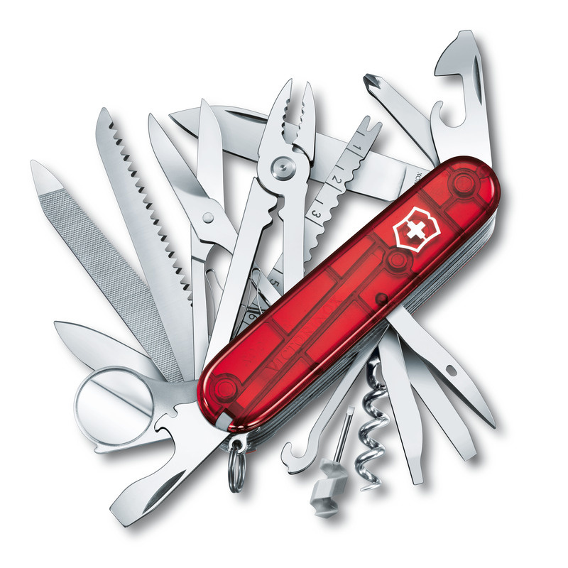 Logo trade mainoslahjat tuotekuva: Taskuveitsi SwissChamp läpinäkyvä Victorinox