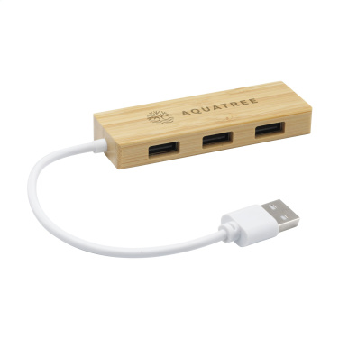 Logotrade mainoslahja tuotekuva: Bambu USB-keskitin